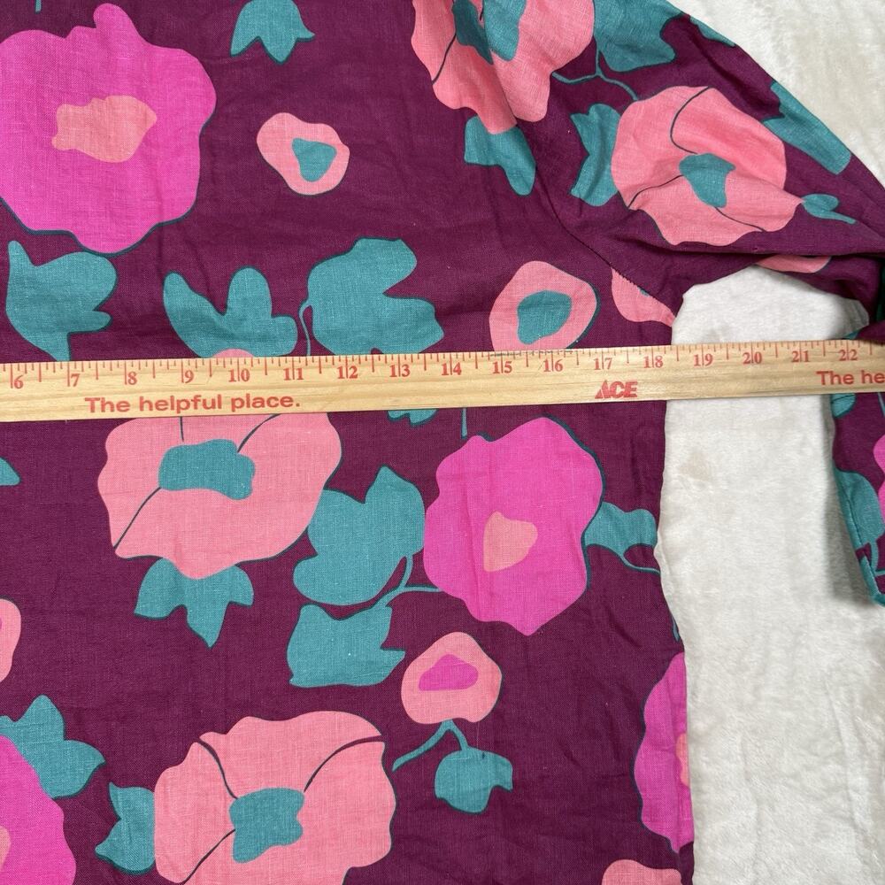 NWT Trovata Birds Of Paradis Lucca Linen Mini Shirt Dress Women’s Size XS - Picture 9 of 10